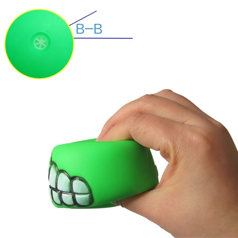 Dog Ball Funny Teeth Squeaker