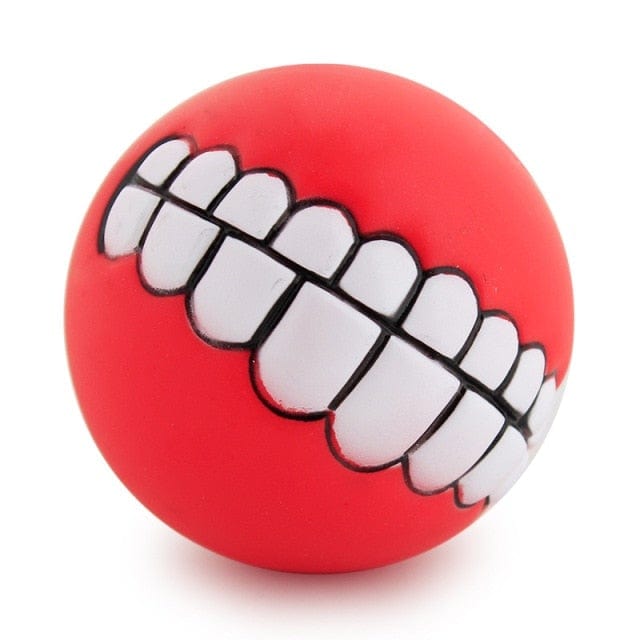 Dog Ball Funny Teeth Squeaker