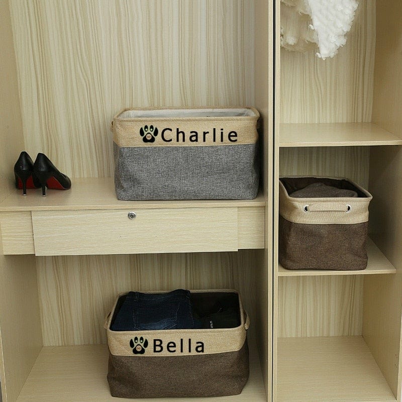 Personalized Dog Toy Storage Basket