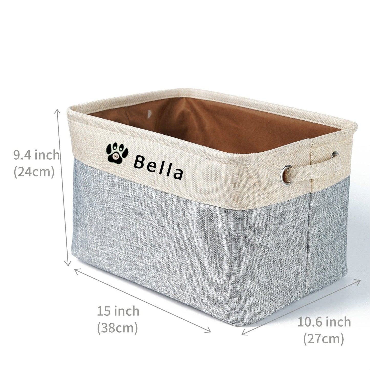 Personalized Dog Toy Storage Basket