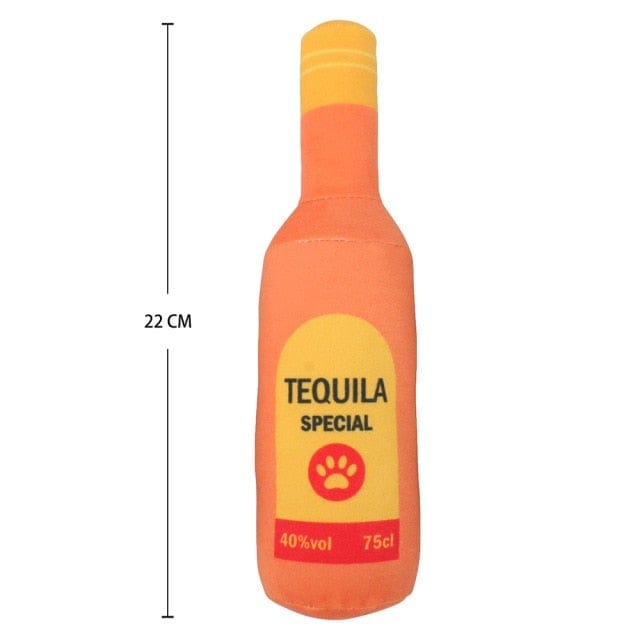 Plush Squeaky Printed Bottle