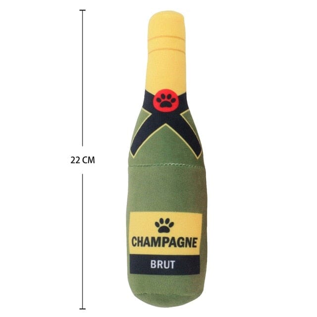 Plush Squeaky Printed Bottle