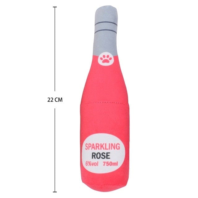 Plush Squeaky Printed Bottle