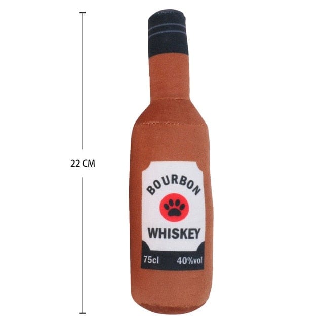 Plush Squeaky Printed Bottle