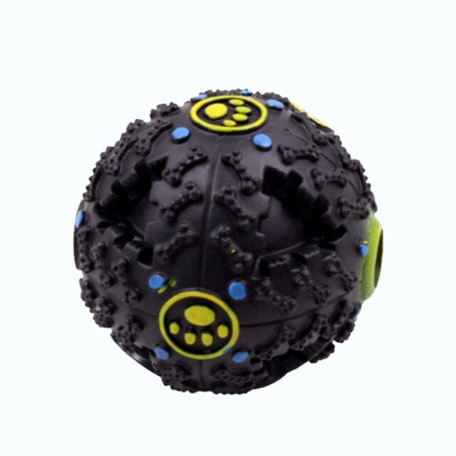 Primepets 3Pack Dog Treat Ball, Interactive Food Dispensing Dog Toys with  Squeaker,Black